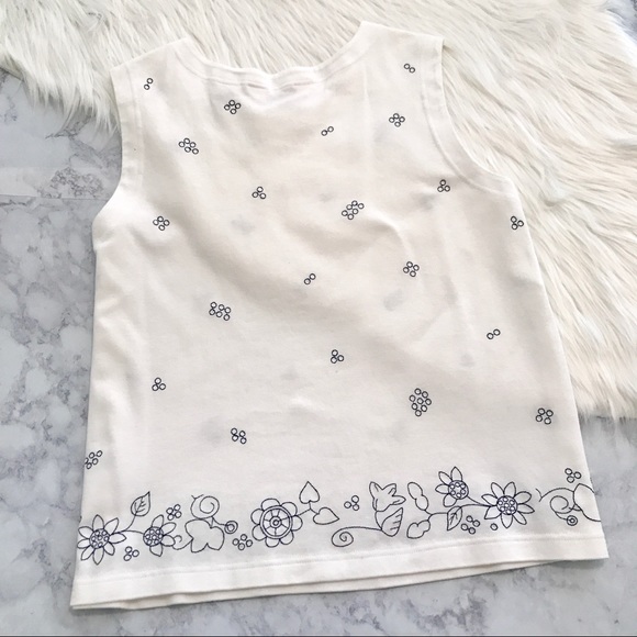 B E C H A M E L : Floral Embroidered Cotton Tank - Picture 6 of 6
